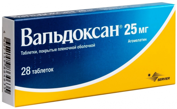 Вальдоксан тбл п/п/о 25мг №28