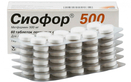 Сиофор 500 тбл п/п/о 500мг №60