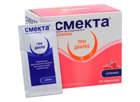 Смекта пор д/сусп д/пр внутрь Клубника 3г 3,76г №30